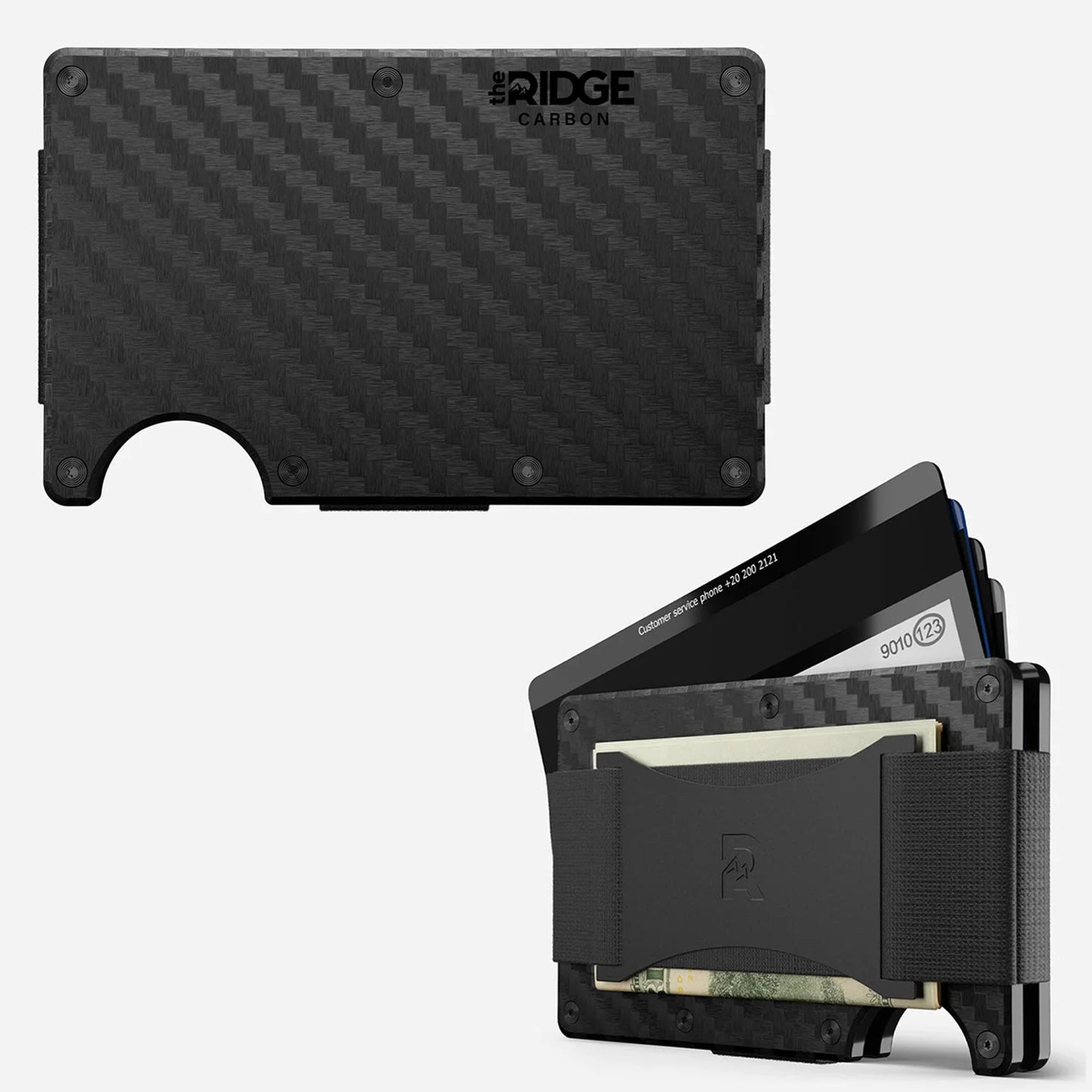 The Ridge Credit Card Holder Black Luxury Aluminum Metal Minimalist Purse RFID Blocking Id Card Holder